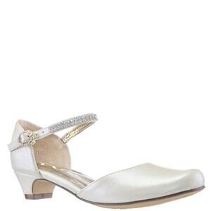 NEW NINA girls cera dress shoes with rhinestones in bone pearlized